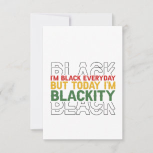 Im Juni bin ich jeden Tag schwarz, aber heute bin  Dankeskarte
