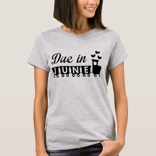 Im Juni fälliger T - Shirt der Mutterschaft (Vorderseite)