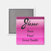 Im Juni geboren Magnet (Vorderseite/Rückseite)