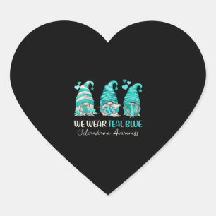 Im Juni tragen wir aquamarine blaue Skleroderma Aw Herz-Aufkleber