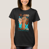 Im Juni tragen wir Aquamarines Tourette-Syndrom-Be T-Shirt (Vorderseite)