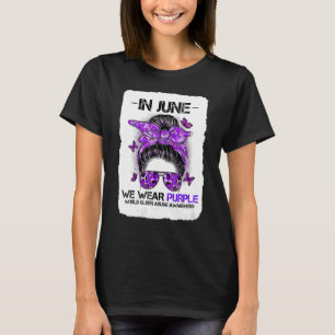 Im Juni tragen wir ein Lila Bewusstsein für den Mi T-Shirt