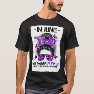 Im Juni tragen wir ein Lila Bewusstsein für den Mi T-Shirt