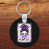 Im Juni tragen wir eine Lila Alzheimer-Sensibilisi Schlüsselanhänger (Vorderseite)