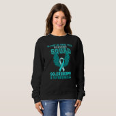 Im Juni tragen wir einen Aquamarinen Skleroderma-A Sweatshirt (Vorne ganz)