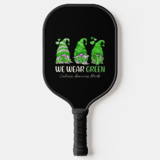 Im Juni tragen wir grün, Skoliose-Aufklärungsmonat Pickleball Schläger