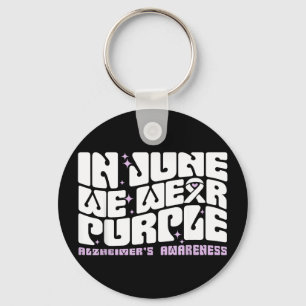 Im Juni tragen wir Lila Alzheimer- und Hirnbewusst Schlüsselanhänger