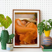 Im Juni von Frederic Leighton Orange Fine Art Poster