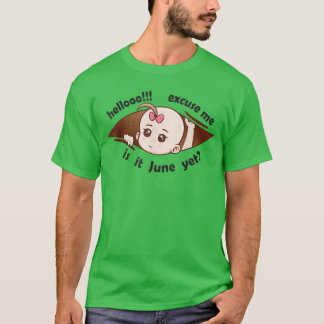 Im Juni wird Baby Mädchen Schwangerschaftsankündig T-Shirt