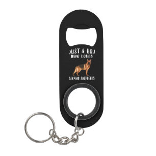 Im Just A Boy Who Loves German Shepherd Mini Flaschenöffner