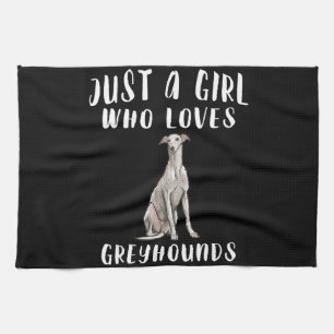 Im Just A Girl, der Greyhounds Hund Lover Liebe Ge Geschirrtuch