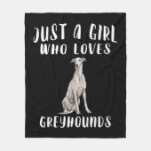 Im Just a Girl, die Greyhounds Liebe Hund Lover Ge Fleecedecke (Vorderseite)