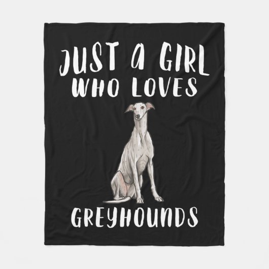 Im Just a Girl, die Greyhounds Liebe Hund Lover Ge Fleecedecke (Vorderseite)