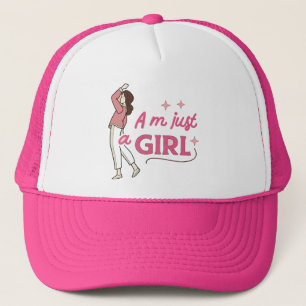 "I'm Just a Girl" Retro Feminist Empowerment Desig Truckerkappe