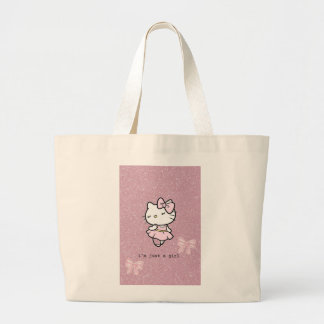 I'm just a girl tote bag jumbo stoffbeutel