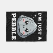 I'm Just A Pebble Cute Kawaii Rock Funny Pun Fleecedecke (Vorderseite (Horizontal))
