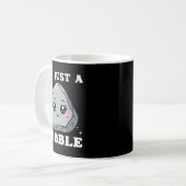 I'm Just A Pebble Cute Kawaii Rock Funny Pun Kaffeetasse (Vorderseite Links)
