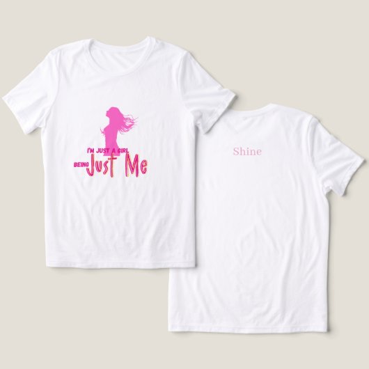 I'm Just Girl Tri-Blend Shirt (Design Vorderseite & Rückseite)