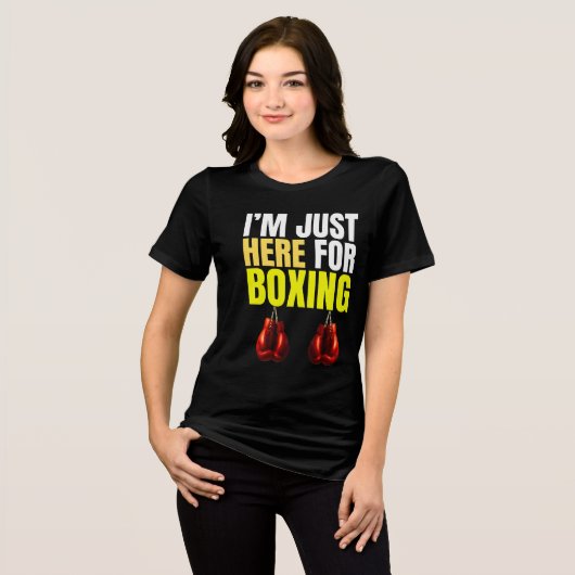 i'm just here for boxing Tri-Blend shirt (Vorderseite voll)