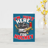 I'm Just Here For Hockey Funny Quote Hockey Lover  Karte (Gelbe Blume)