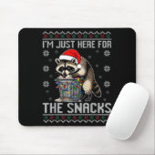 I'm Just Here For Snacks Raccoon Christmas Kids To Mousepad (Mit Mouse)