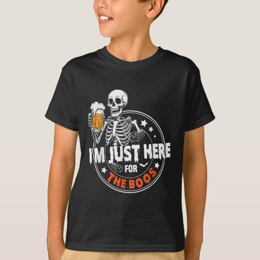 I'm Just Here For The Boos Cute Ghost Halloween Co T-Shirt (Vorderseite)