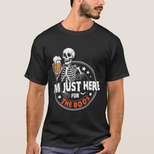 I'm Just Here For The Boos Cute Ghost Halloween Co T-Shirt (Vorderseite)