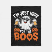 I'm Just Here For The Boos Funny Halloween Ghost  Fleecedecke (Vorderseite)