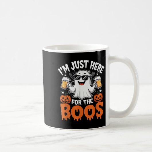 I'm Just Here For The Boos Funny Halloween Ghost  Kaffeetasse (Rechts)