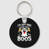I'm Just Here For The Boos Funny Halloween Ghost M Schlüsselanhänger (Vorderseite)