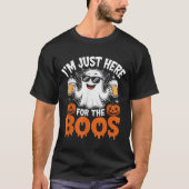 I'm Just Here For The Boos Funny Halloween Ghost T-Shirt (Vorderseite)
