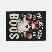I'm Just Here For The Boos Halloween Women Ghost C Fleecedecke (Vorderseite (Horizontal))