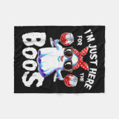 I'm Just Here For The Boos Halloween Women Ghost C Fleecedecke (Vorderseite (Horizontal))