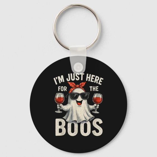 I'm Just Here For The Boos Halloween Women Ghost C Schlüsselanhänger (Vorderseite)