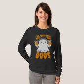 I'm Just Here For The Boos Halloween Women Ghost T-Shirt (Vorne ganz)