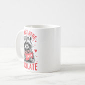 I'm Just Here For The Chocolate Funny Raccoon Vale Kaffeetasse (Vorderseite Links)