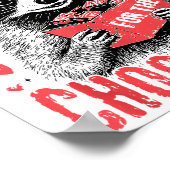 I'm Just Here For The Chocolate Funny Raccoon Vale Poster (Ecke)