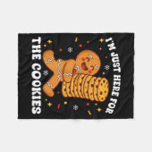 I'm Just Here For The Cookies Gingerbear Fleecedecke (Vorderseite (Horizontal))