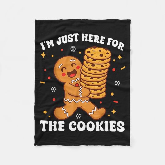 I'm Just Here For The Cookies Gingerbear Fleecedecke (Vorderseite)
