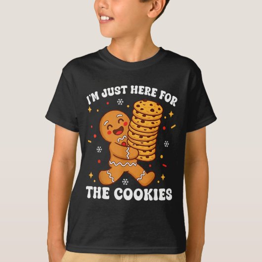 I'm Just Here For The Cookies Gingerbear T-Shirt (Vorderseite)