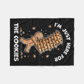 Im Just Here For The Cookies Gingerbread Christmas Fleecedecke (Vorderseite (Horizontal))