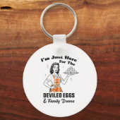 Im Just Here For The Deviled Eggs Family Drama Tha Schlüsselanhänger (Vorderseite)