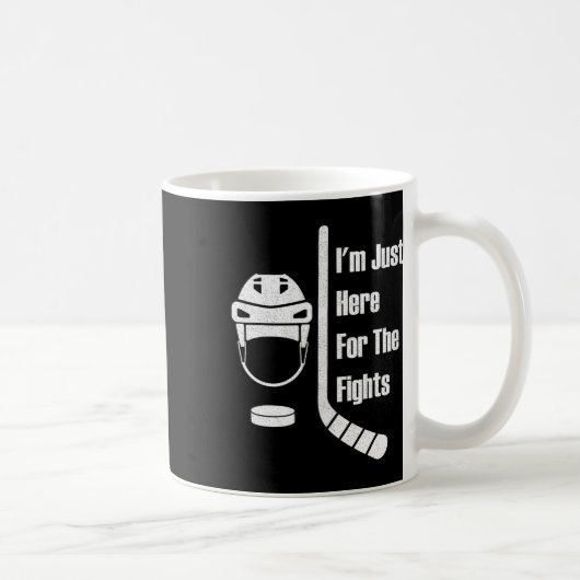 I'm Just Here For The Fights Funny Hockey (3)  Kaffeetasse (Rechts)