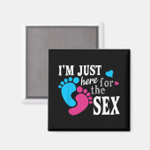 Im Just Here For The Funny Gender Reveal Party Magnet (Vorderseite/Rückseite)