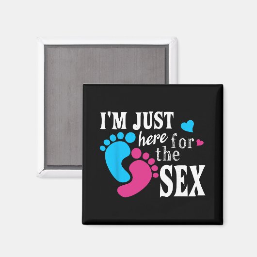 Im Just Here For The Funny Gender Reveal Party Magnet (Vorderseite/Rückseite)