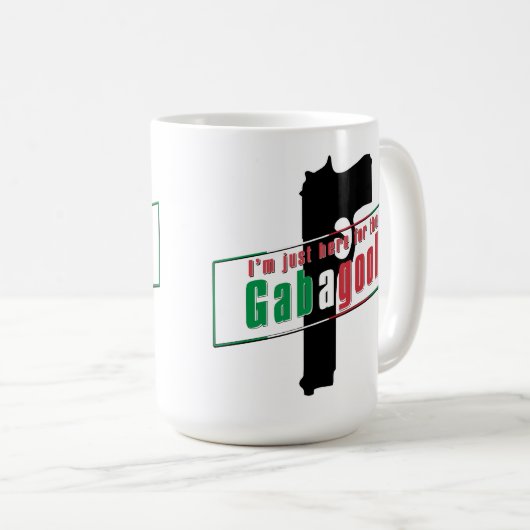 I'm Just Here For The Gabagool Kaffeetasse (VorderseiteRechts)