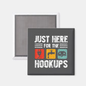 I'm Just Here For The Hook Funny Camp Rv Camper Ca Magnet (Vorderseite/Rückseite)