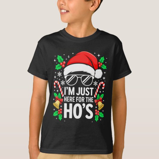 I'm Just Here For The Ho's Shirt Men Women Santa C (Vorderseite)