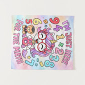 Im Just Here For The Math Cute Unicorn Poster Wandteppich (Vorderseite (Horizontal))