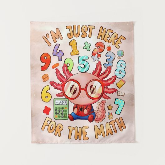 Im Just Here For The Math Funny Crab Design Wandteppich (Vorderseite)